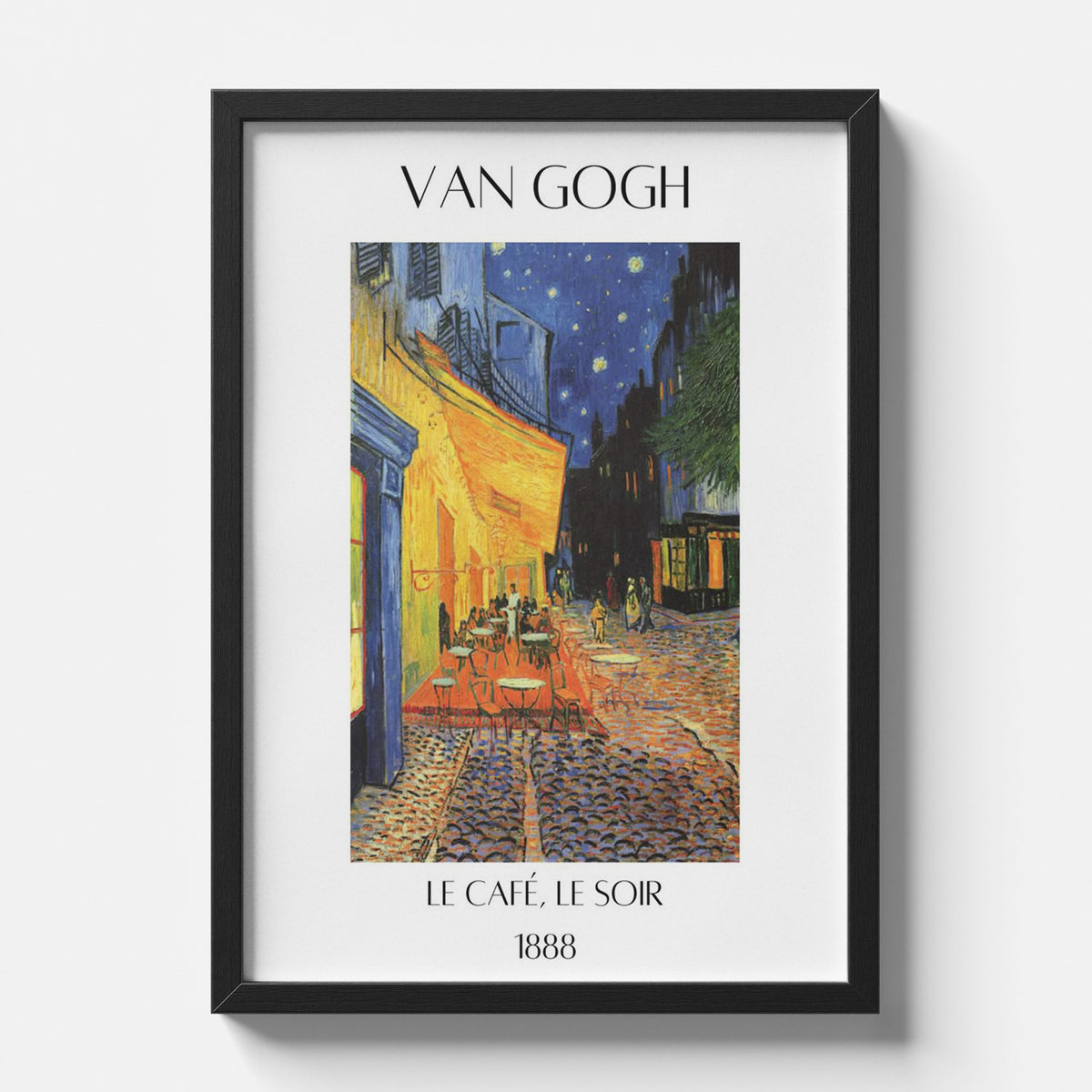 Café Terrace at Night Exhibition Poster