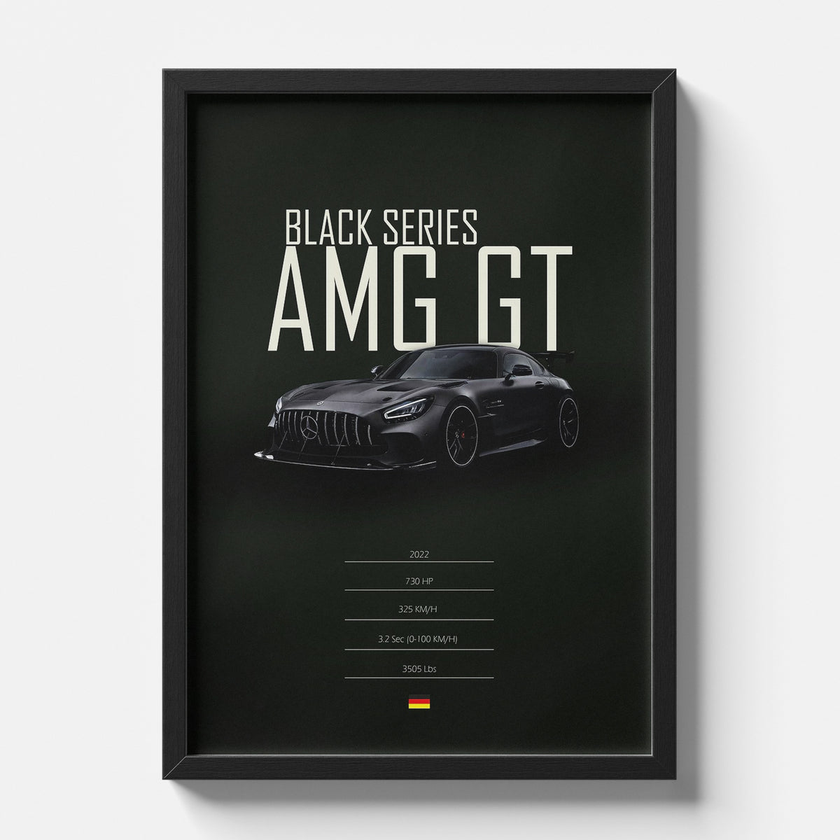 Mercedes AMG GT Black Series Poster | Luxury Supercar Wall Art