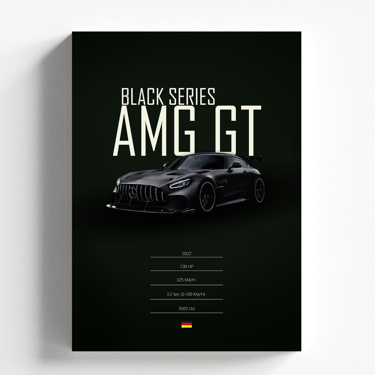 Mercedes AMG GT Black Series Poster | Luxury Supercar Wall Art