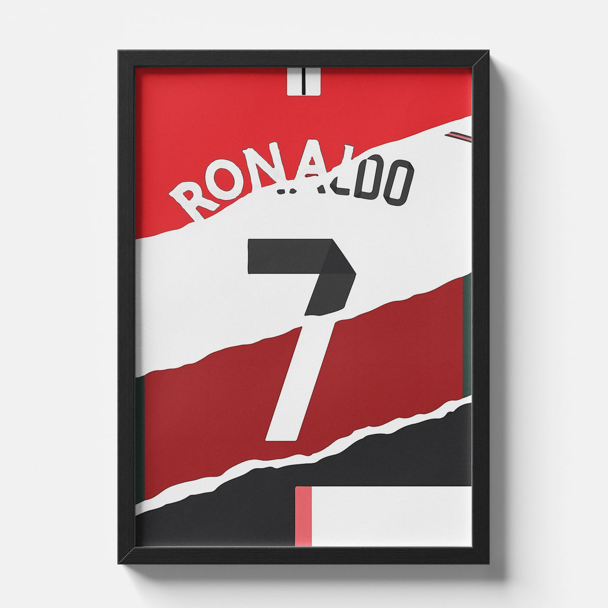 Cristiano Ronaldo No.7 Football Jersey Poster | CR7 Minimal Soccer Wall Art