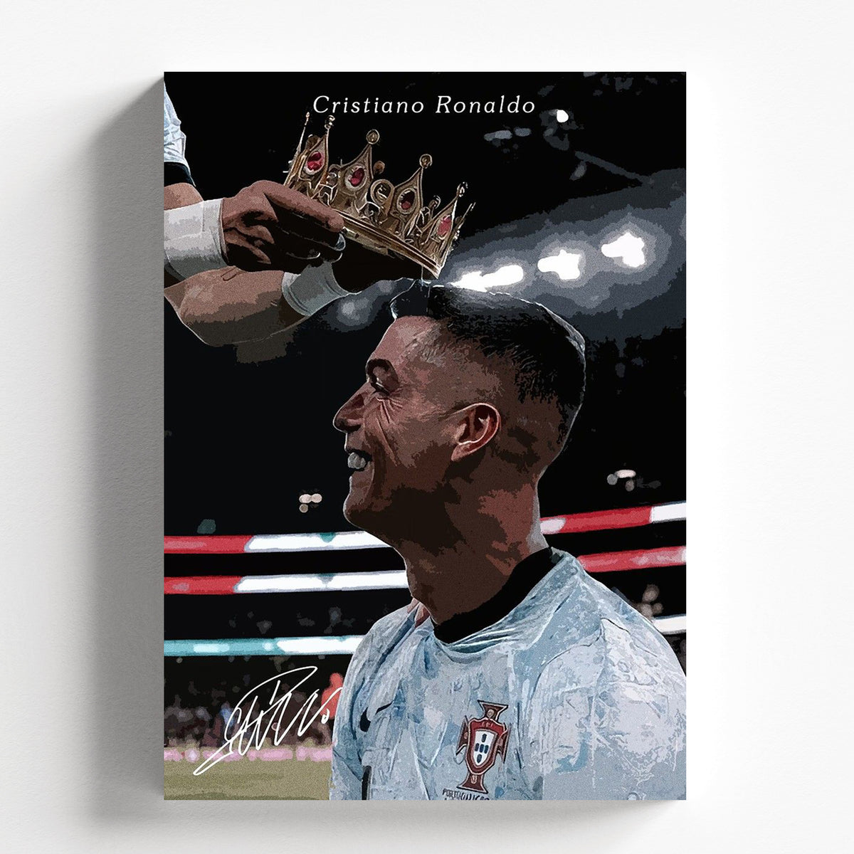Cristiano Ronaldo Crown Football Poster | CR7 Legacy Sports Wall Art
