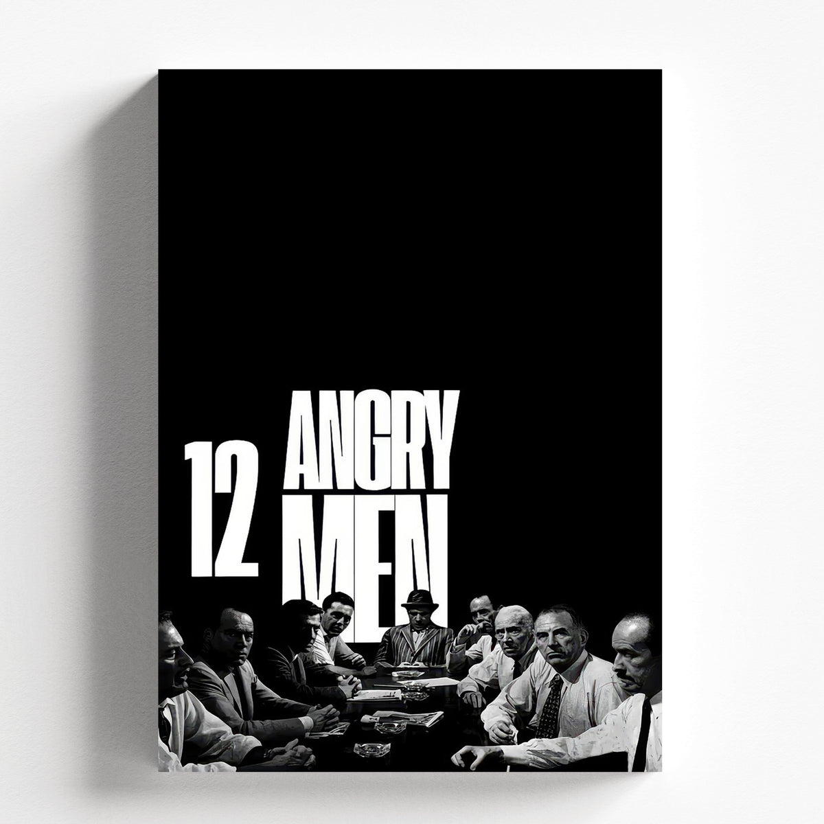 12 Angry Men Minimalist Black and White Poster