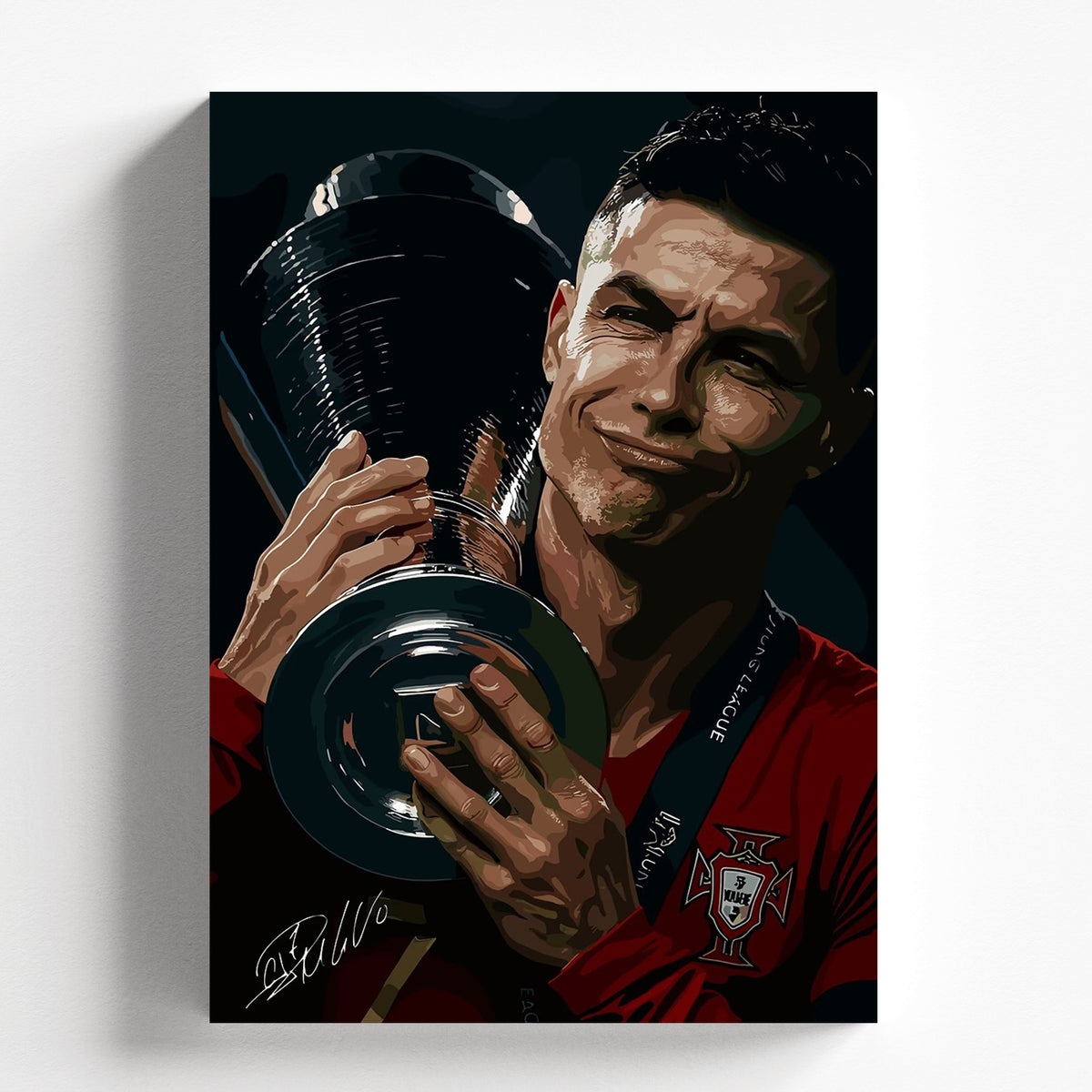Cristiano Ronaldo Trophy Poster | CR7 Portugal Football Wall Art