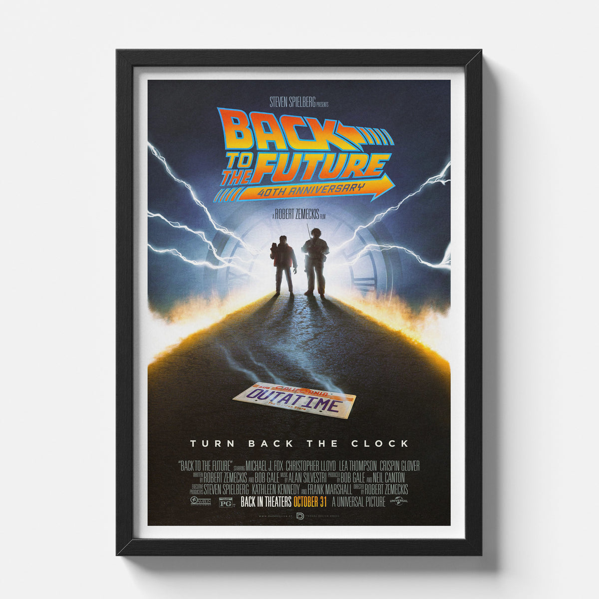 Back to the Future Anniversary Poster Time Travel Wall Art