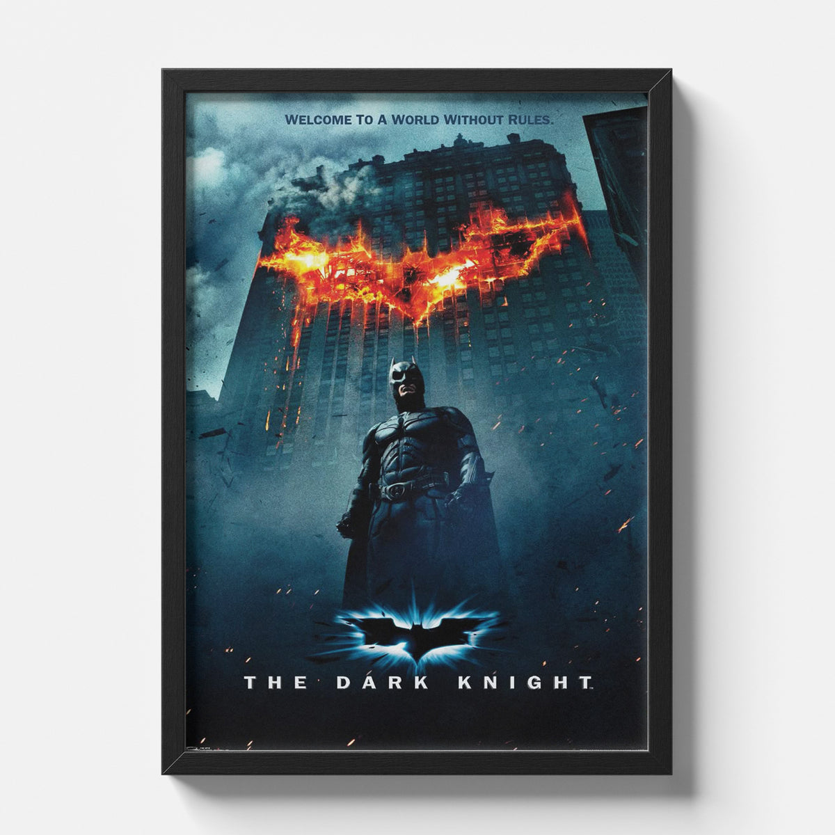 The Dark Knight Batman Burning Logo Movie Poster