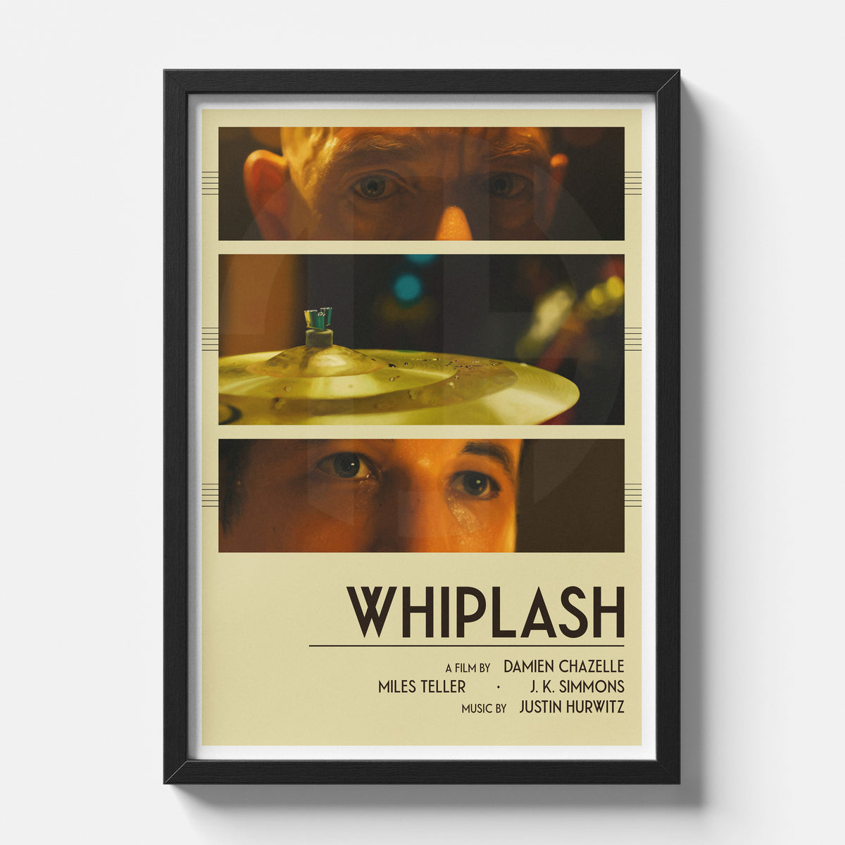 Whiplash Cinematic Triptych Poster – Jazz Film Inspired Wall Art Print