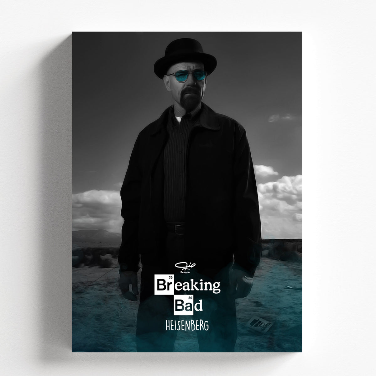 Breaking Bad Heisenberg Minimal Noir Poster