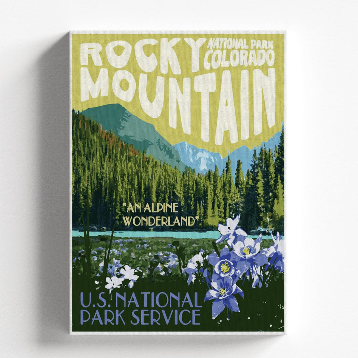 Alpine Wonderland - Vintage Rocky Mountain NP Poster