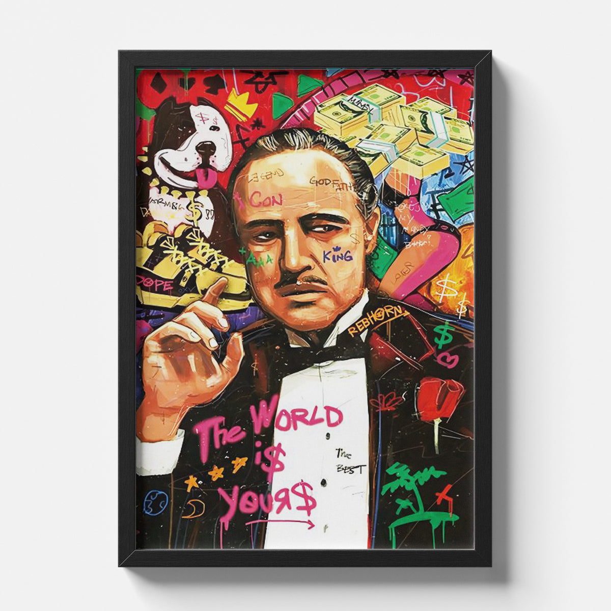 Godfather Pop Art Graffiti Cinematic Movie Poster