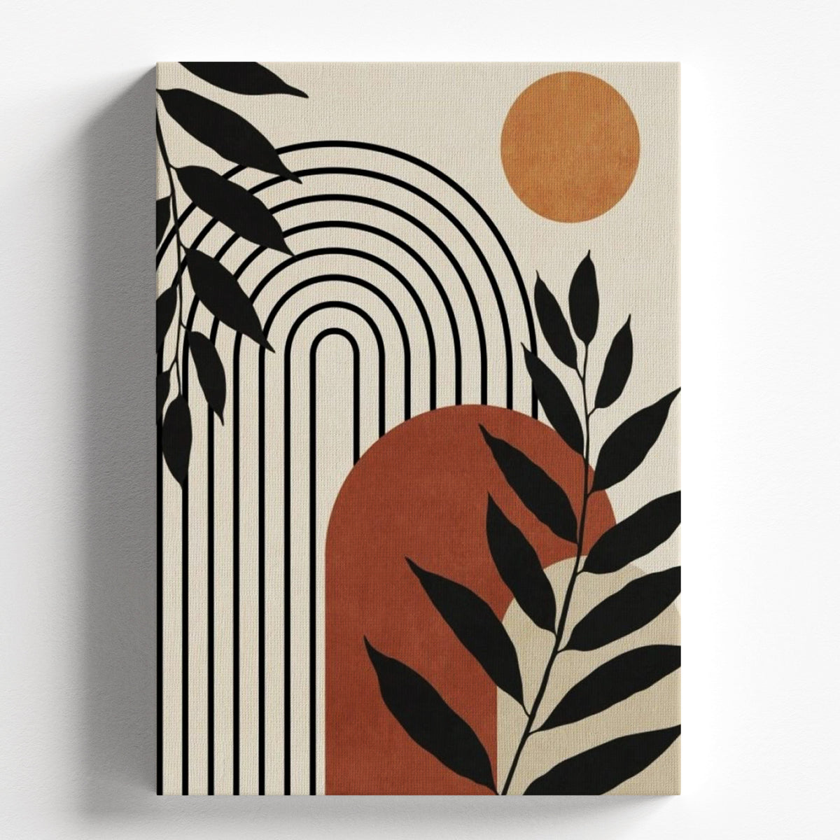 Boho with Arch & Leaf Artwork