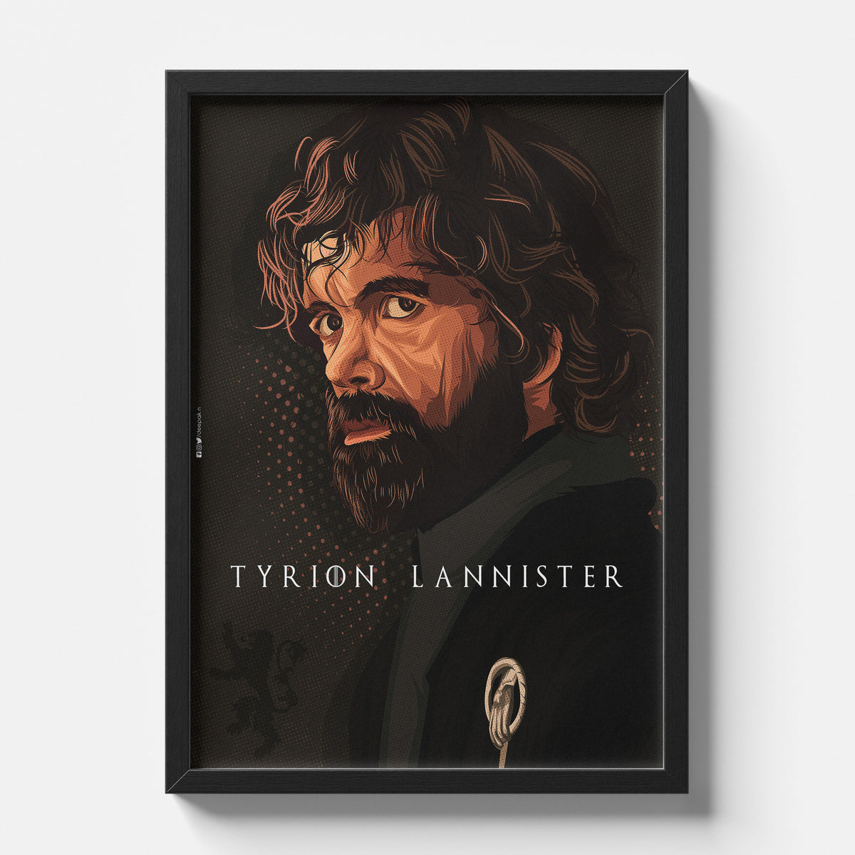 Tyrion Lannister Portrait Poster – Game of Thrones Minimal Character Art