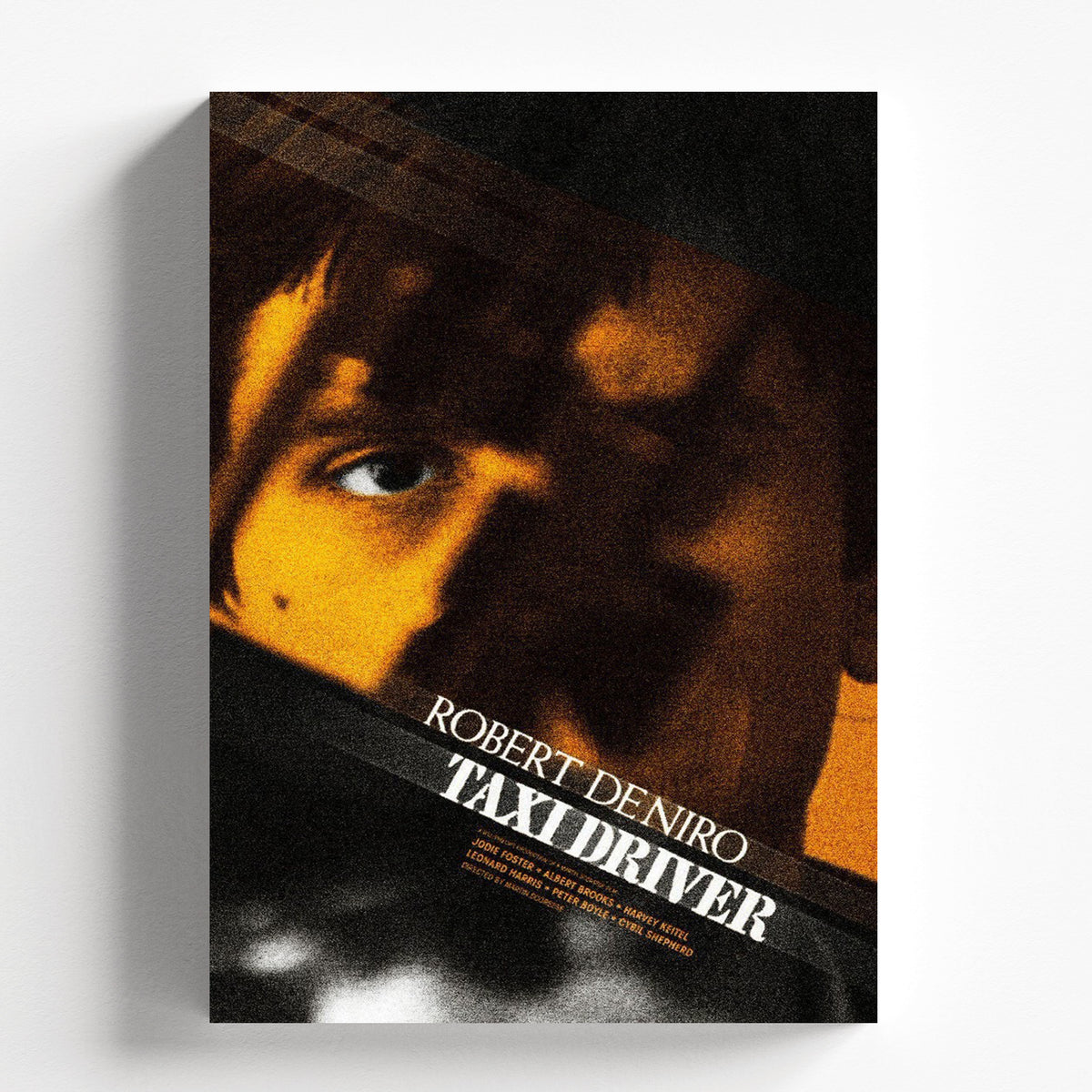Taxi Driver Gritty Close-Up Vintage Movie Poster