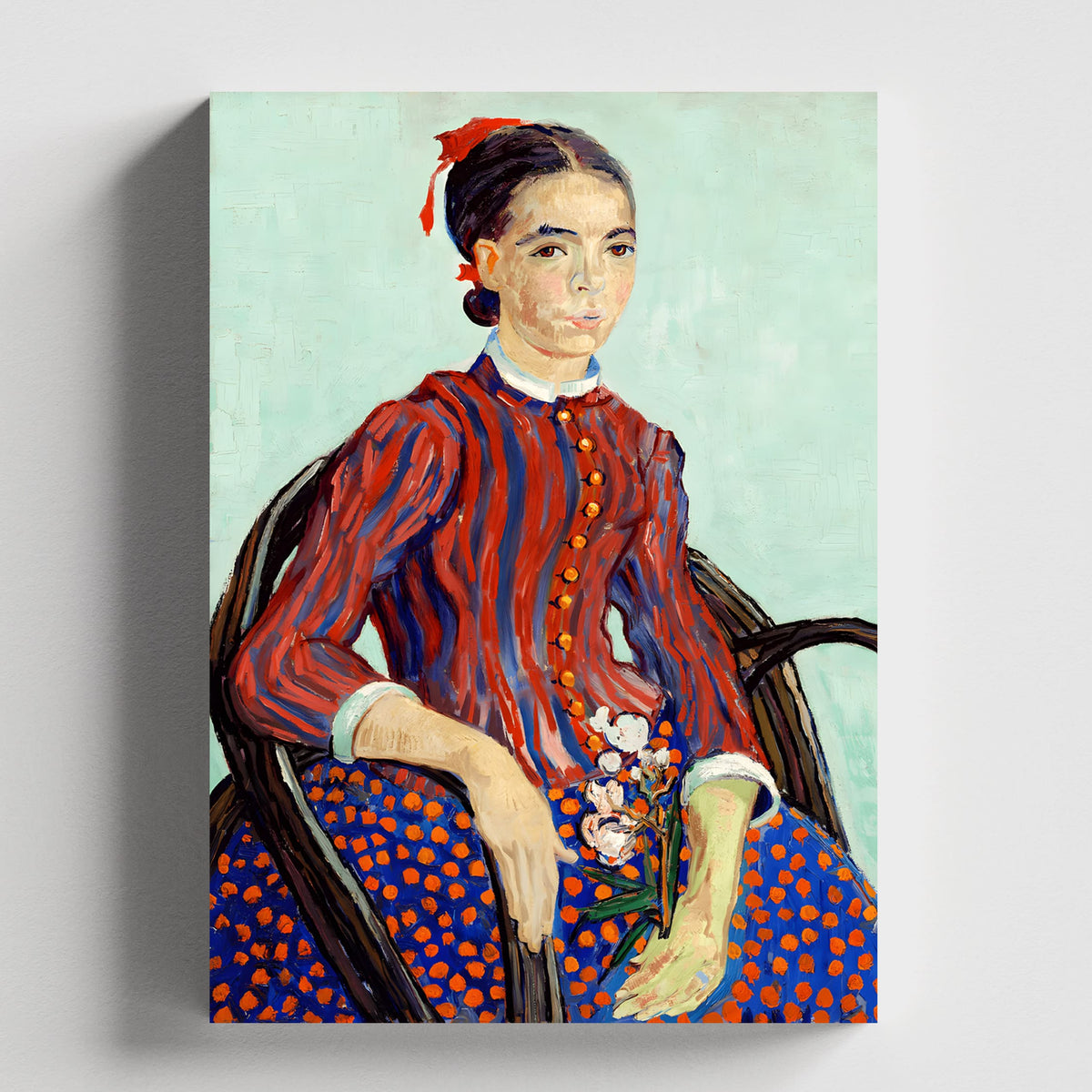 Grace Woven in Crimson and Cobalt
