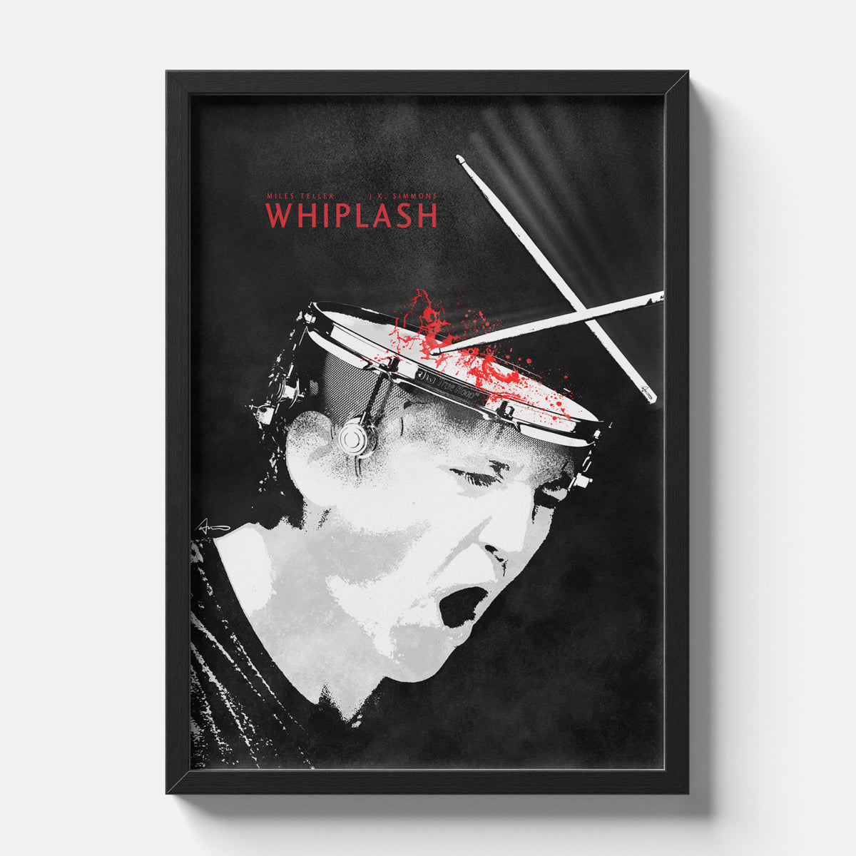 Whiplash Drum Solo Poster – Intense Jazz Film Wall Art