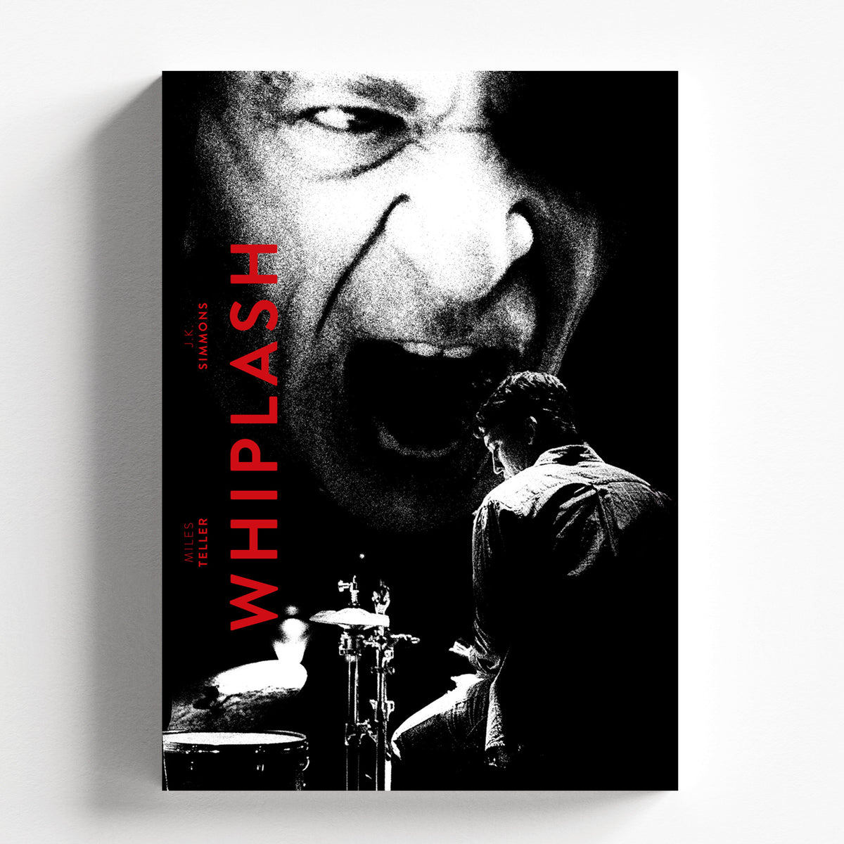 Whiplash Intense Black and Red Minimalist Movie Poster