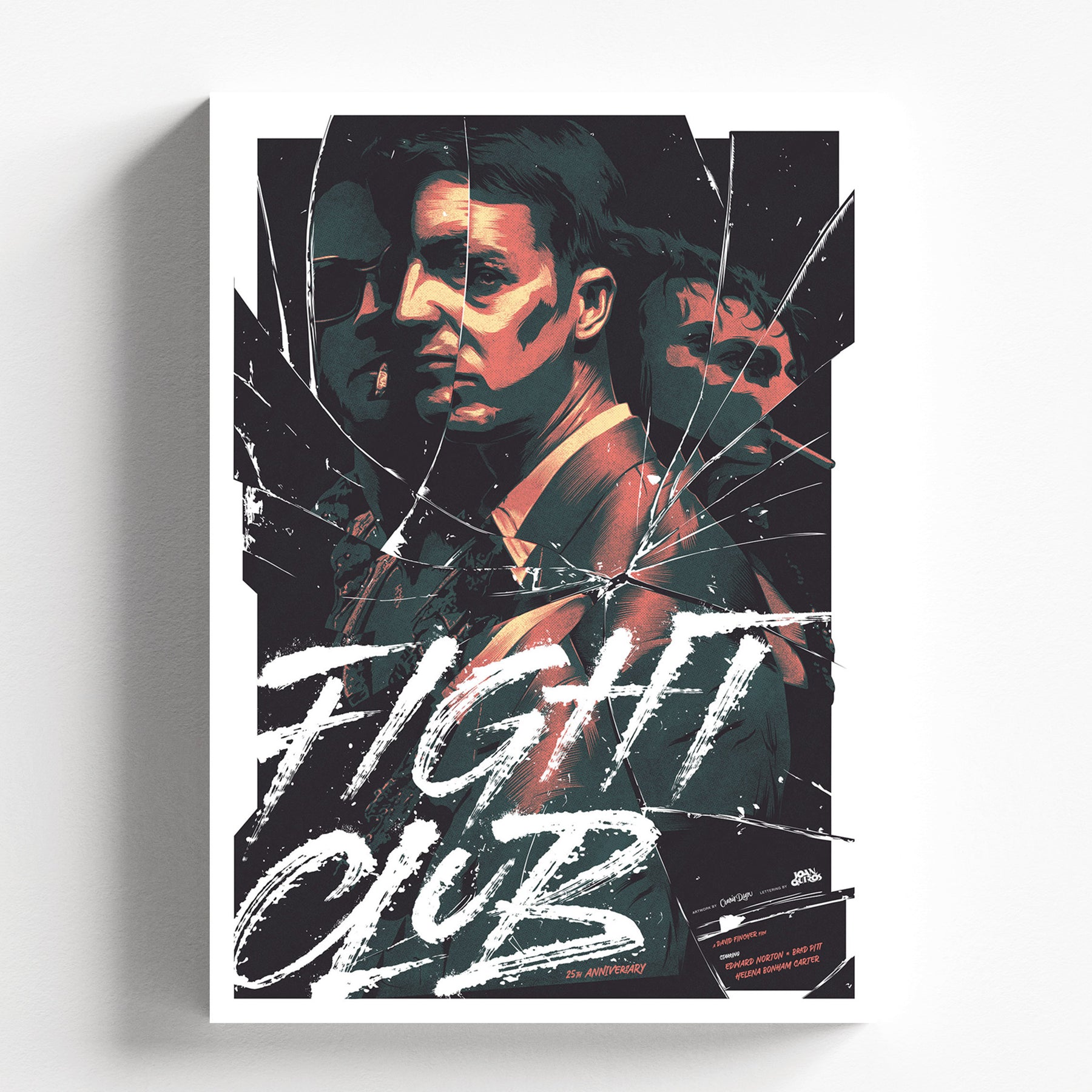 Fight Club Vintage Movie Poster Framed Wall Art