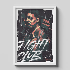 Fight Club Vintage Movie Poster Framed Wall Art
