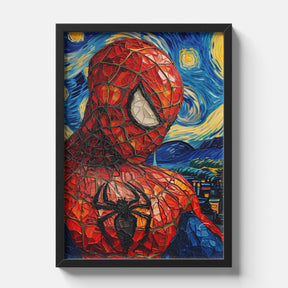 Spider-Man Starry Night Mosaic Art Poster