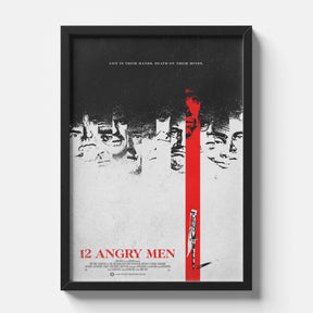 12 Angry Men Minimalist Courtroom Movie Poster Wall Art