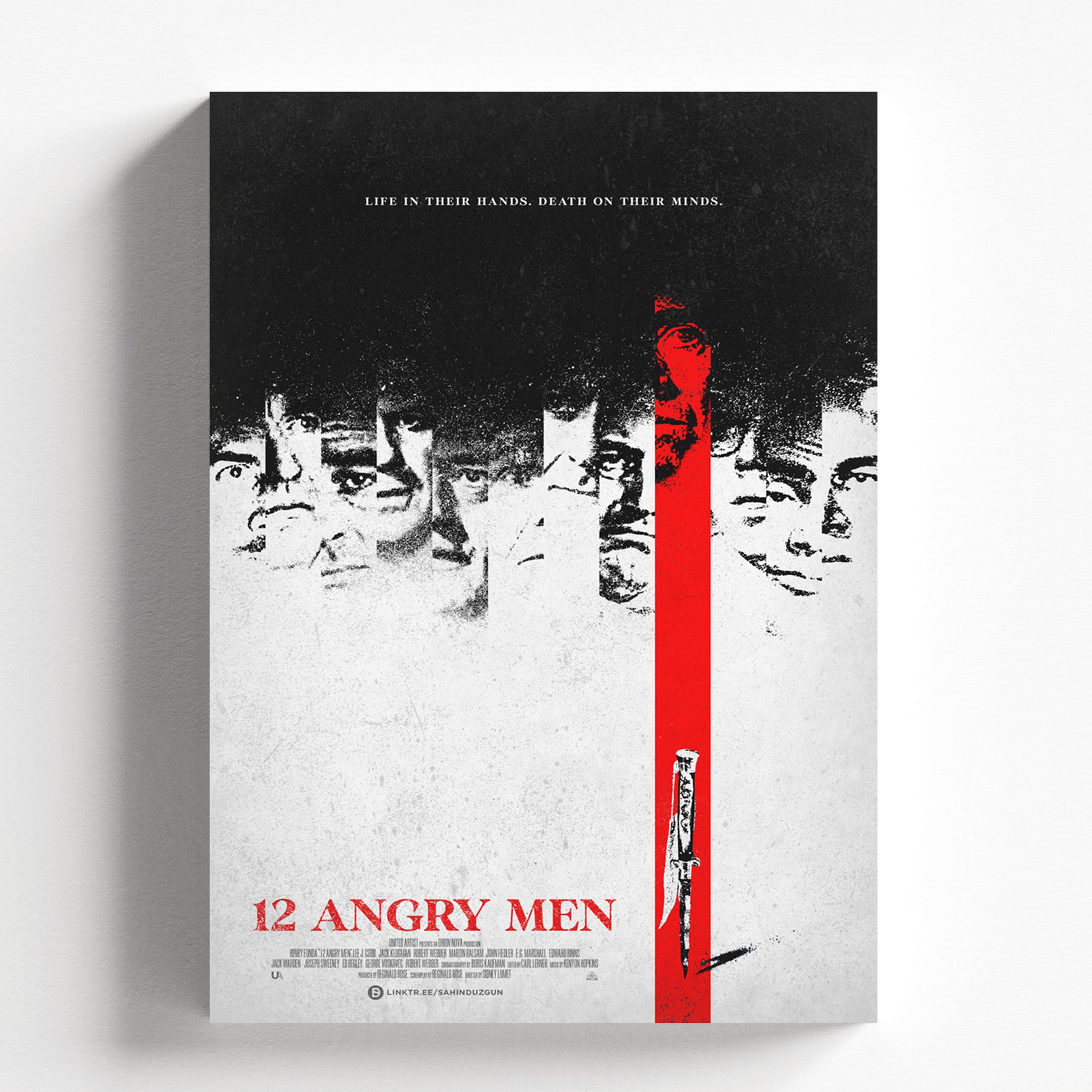 12 Angry Men Minimalist Courtroom Movie Poster Wall Art