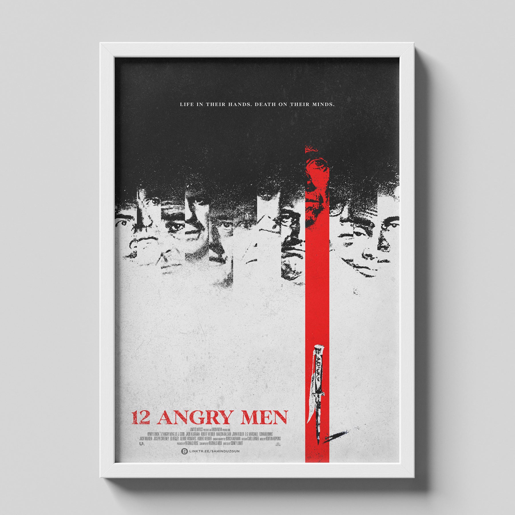 12 Angry Men Minimalist Courtroom Movie Poster Wall Art