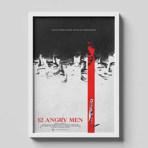 12 Angry Men Minimalist Courtroom Movie Poster Wall Art