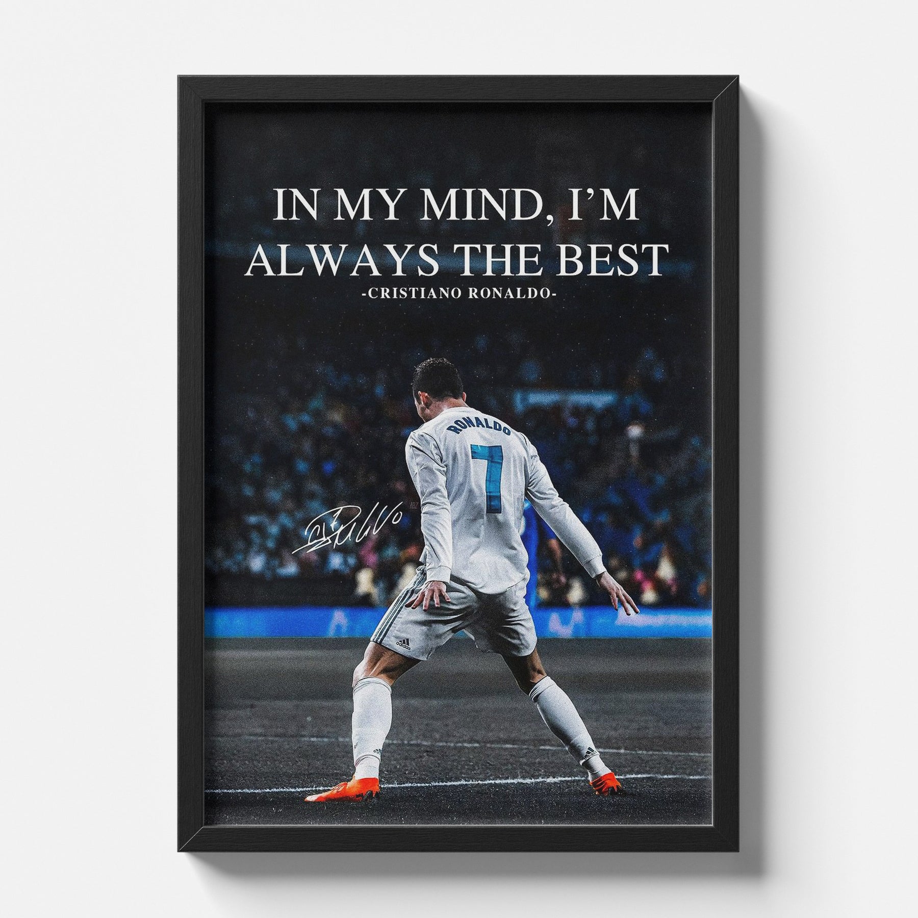 Cristiano Ronaldo Quote Poster | CR7 Motivation Football Wall Art