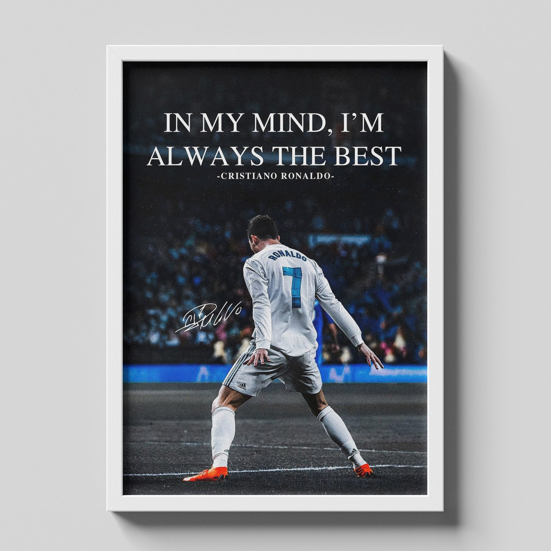 Cristiano Ronaldo Quote Poster | CR7 Motivation Football Wall Art
