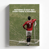 Nothing Is Easy Ronaldo Football Motivation Poster