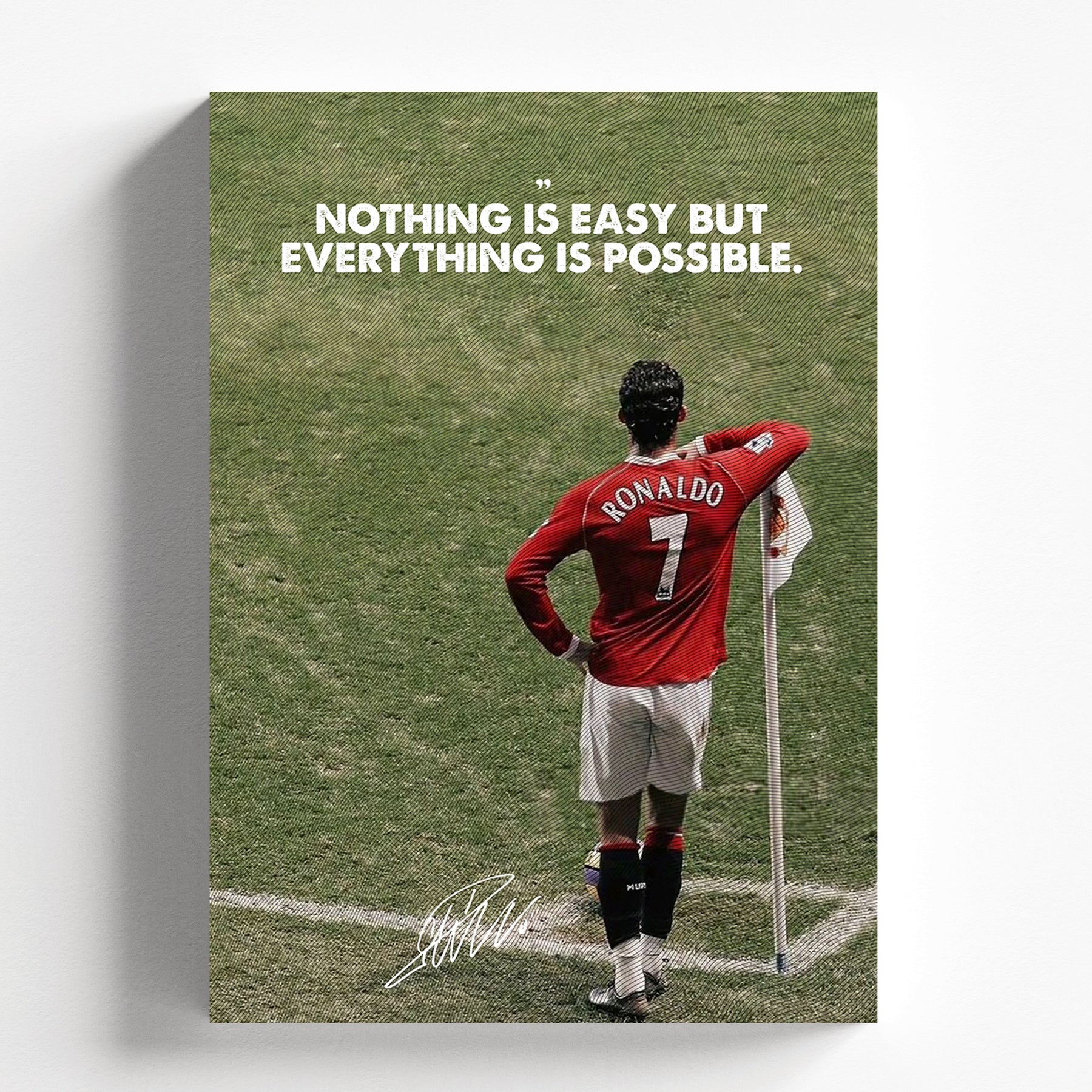 Nothing Is Easy Ronaldo Football Motivation Poster