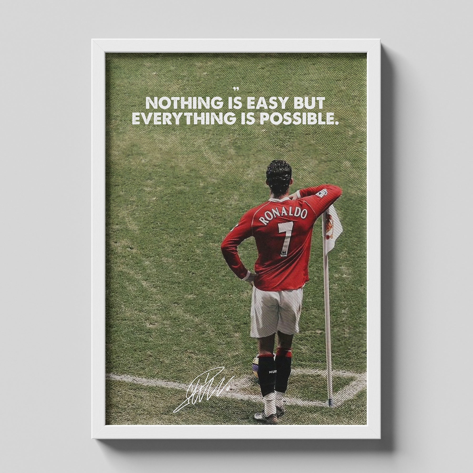 Nothing Is Easy Ronaldo Football Motivation Poster