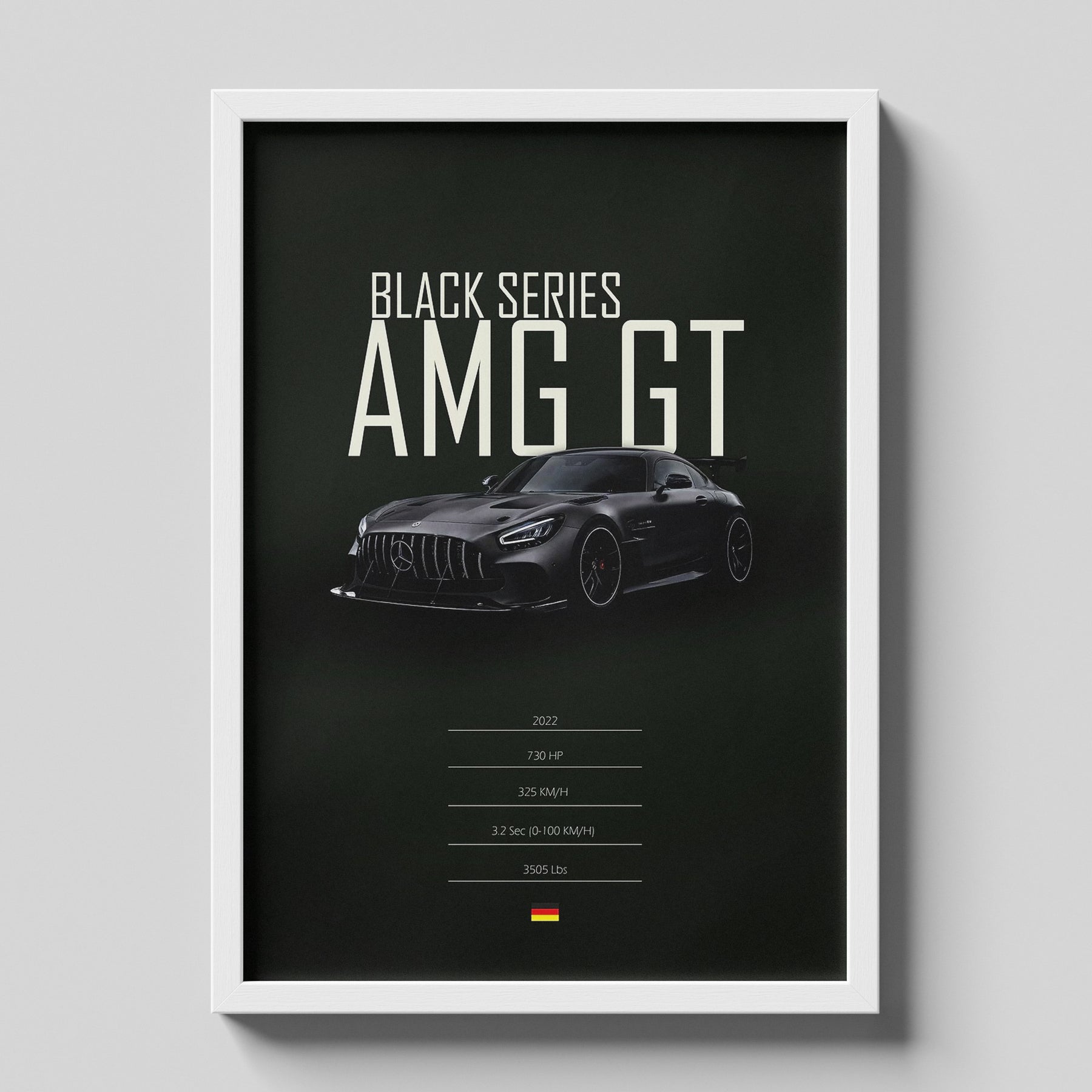 Mercedes AMG GT Black Series Poster | Luxury Supercar Wall Art