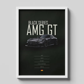Mercedes AMG GT Black Series Poster | Luxury Supercar Wall Art