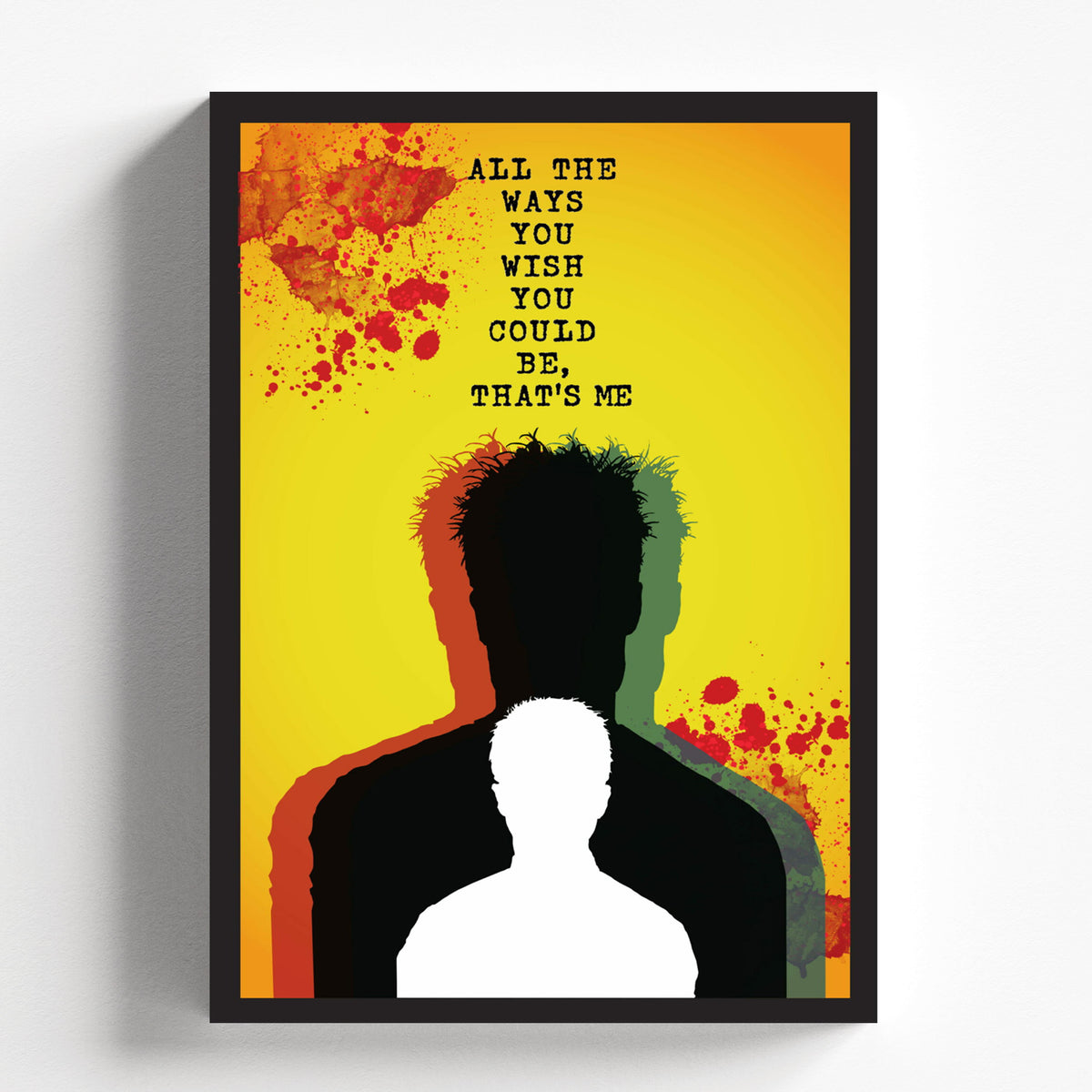 Fight Club Quote Poster Minimalist Cinematic Wall Art