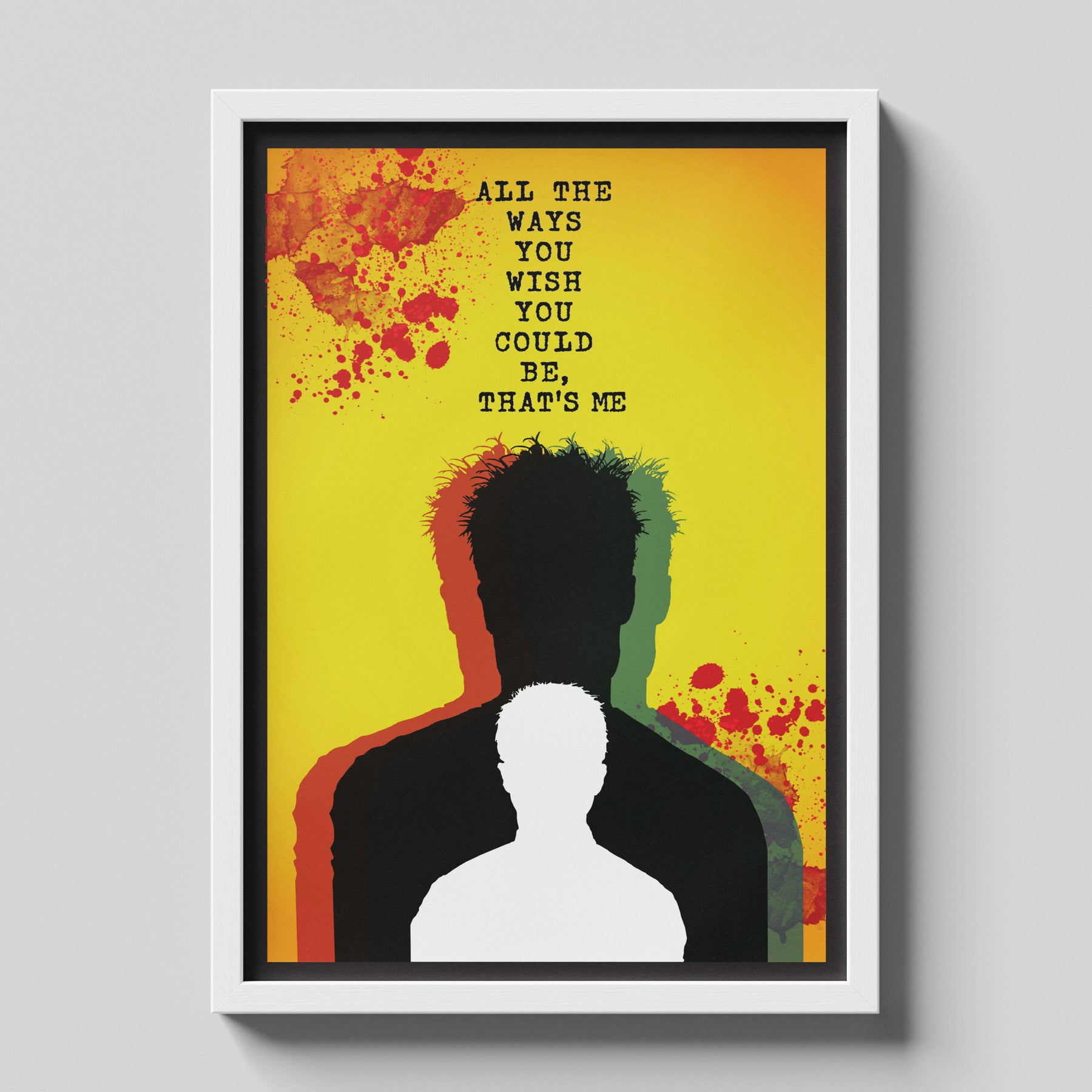 Fight Club Quote Poster Minimalist Cinematic Wall Art