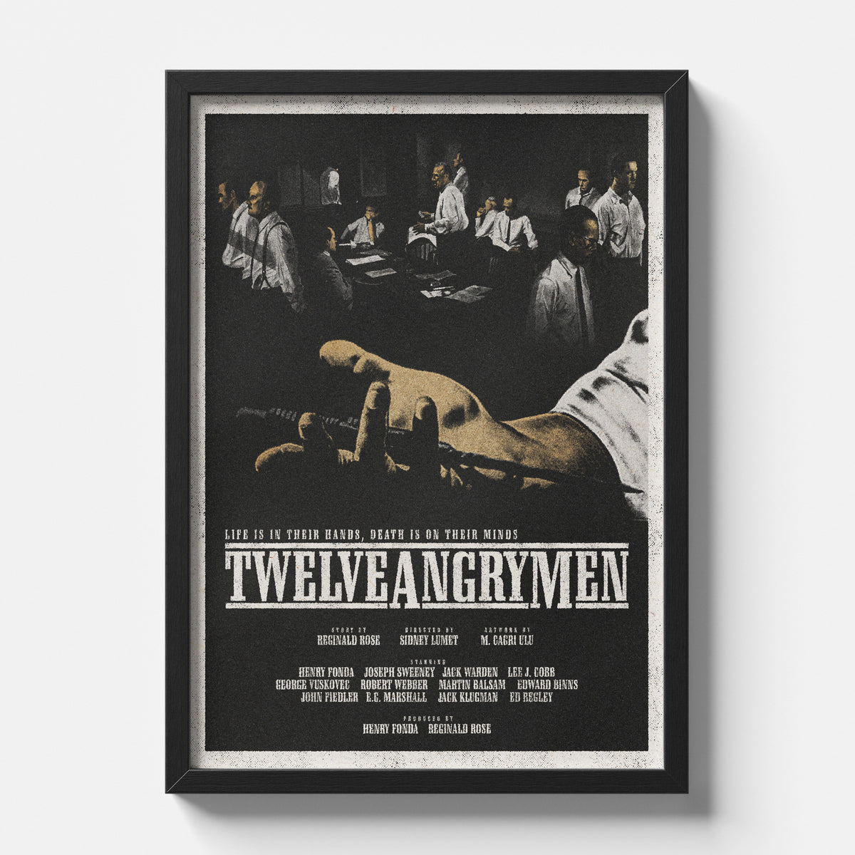 12 Angry Men Vintage Courtroom Movie Poster Wall Art