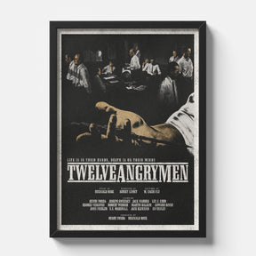 12 Angry Men Vintage Courtroom Movie Poster Wall Art