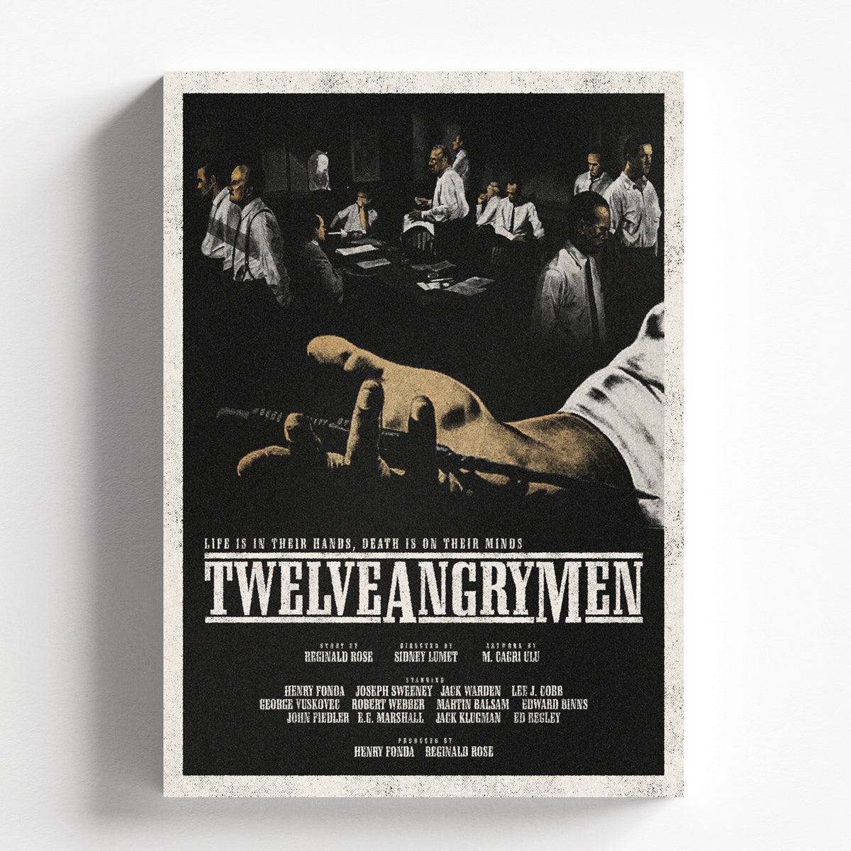12 Angry Men Vintage Courtroom Movie Poster Wall Art