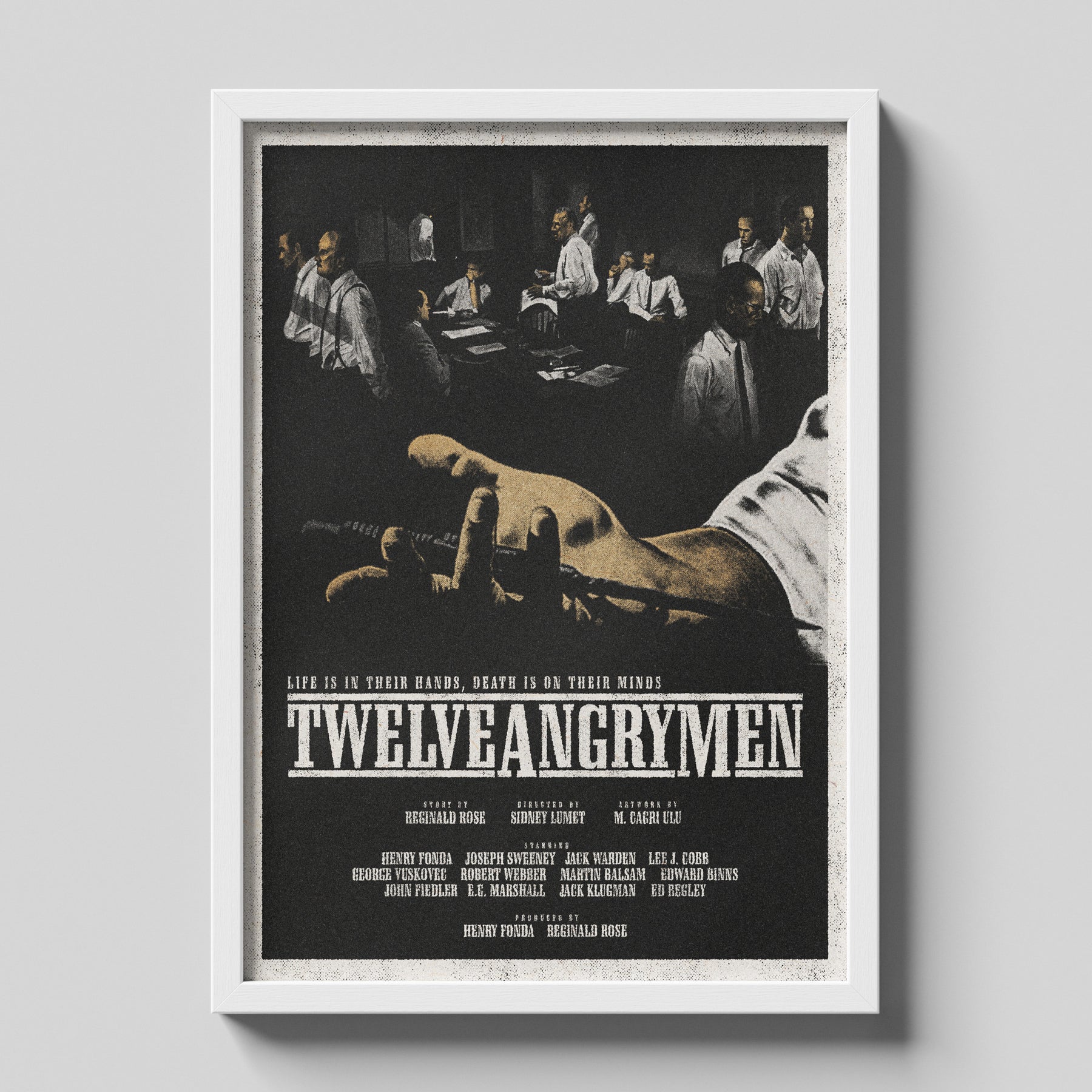 12 Angry Men Vintage Courtroom Movie Poster Wall Art