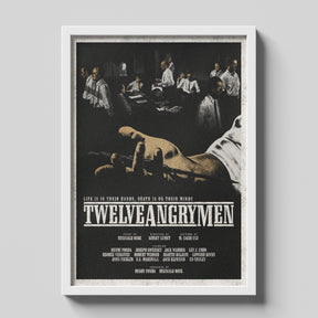 12 Angry Men Vintage Courtroom Movie Poster Wall Art