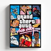 Grand Theft Auto Vice City Retro Game Poster