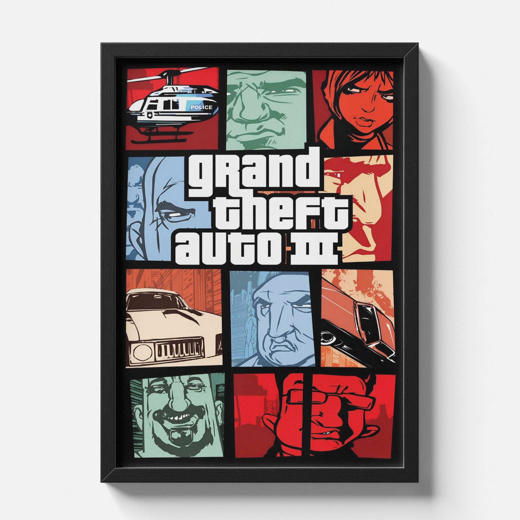 Grand Theft Auto III Classic Retro Game Poster