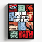 Grand Theft Auto III Classic Retro Game Poster