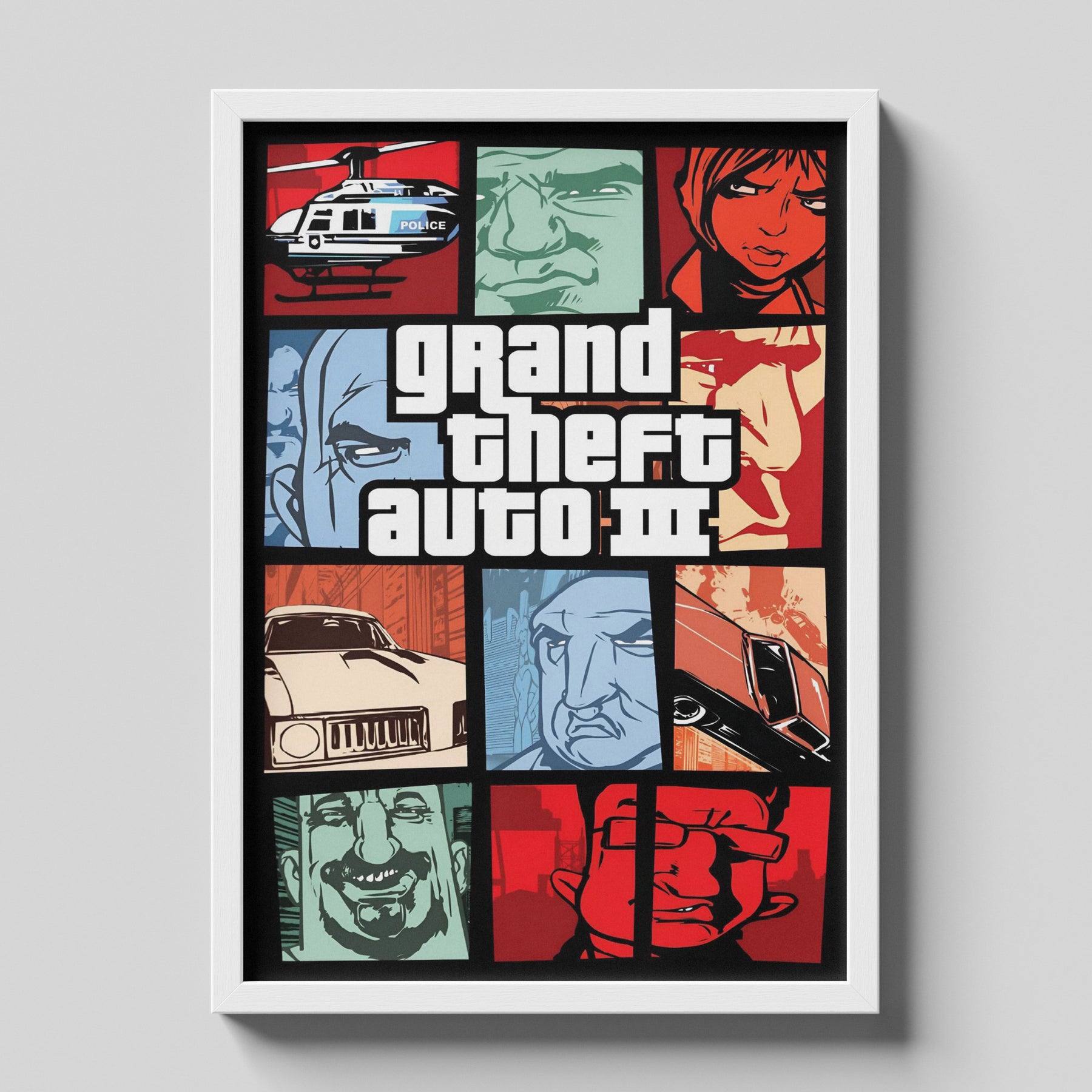 Grand Theft Auto III Classic Retro Game Poster