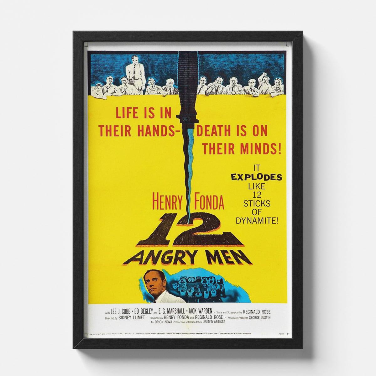 12 Angry Men Classic Courtroom Drama Vintage Poster