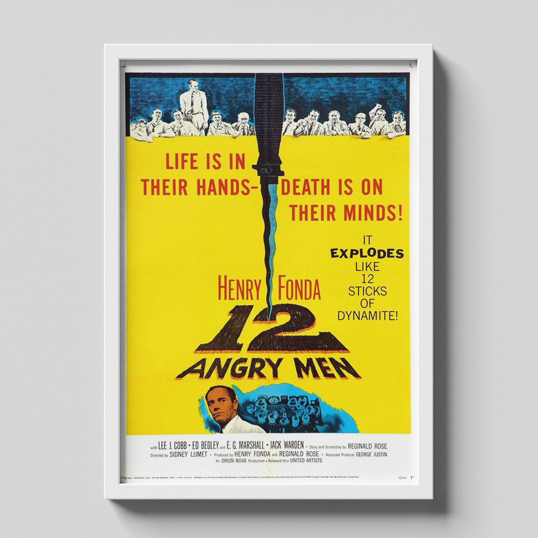 12 Angry Men Classic Courtroom Drama Vintage Poster