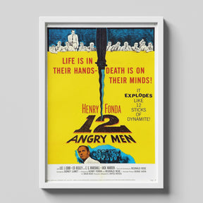 12 Angry Men Classic Courtroom Drama Vintage Poster