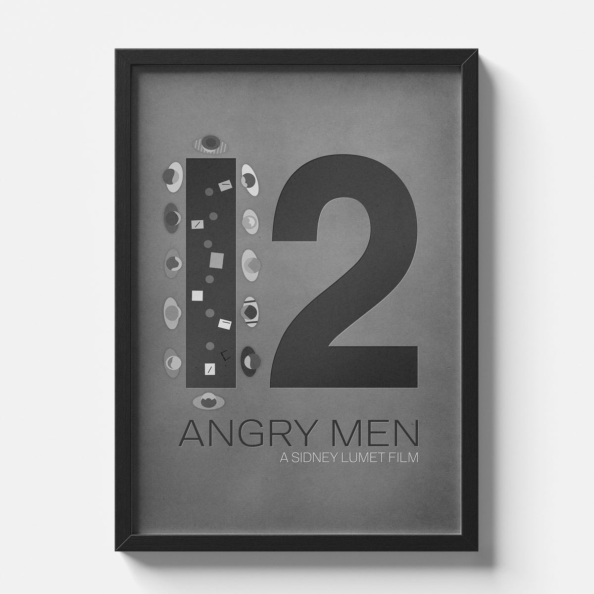 12 Angry Men Minimalist Jury Room Movie Poster
