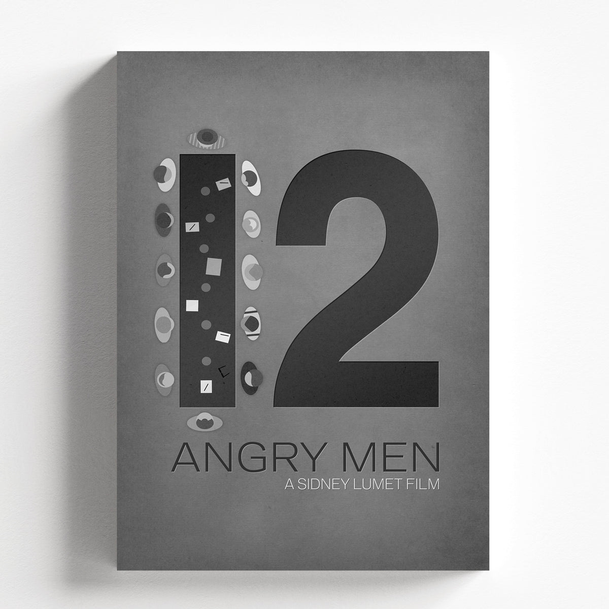12 Angry Men Minimalist Jury Room Movie Poster