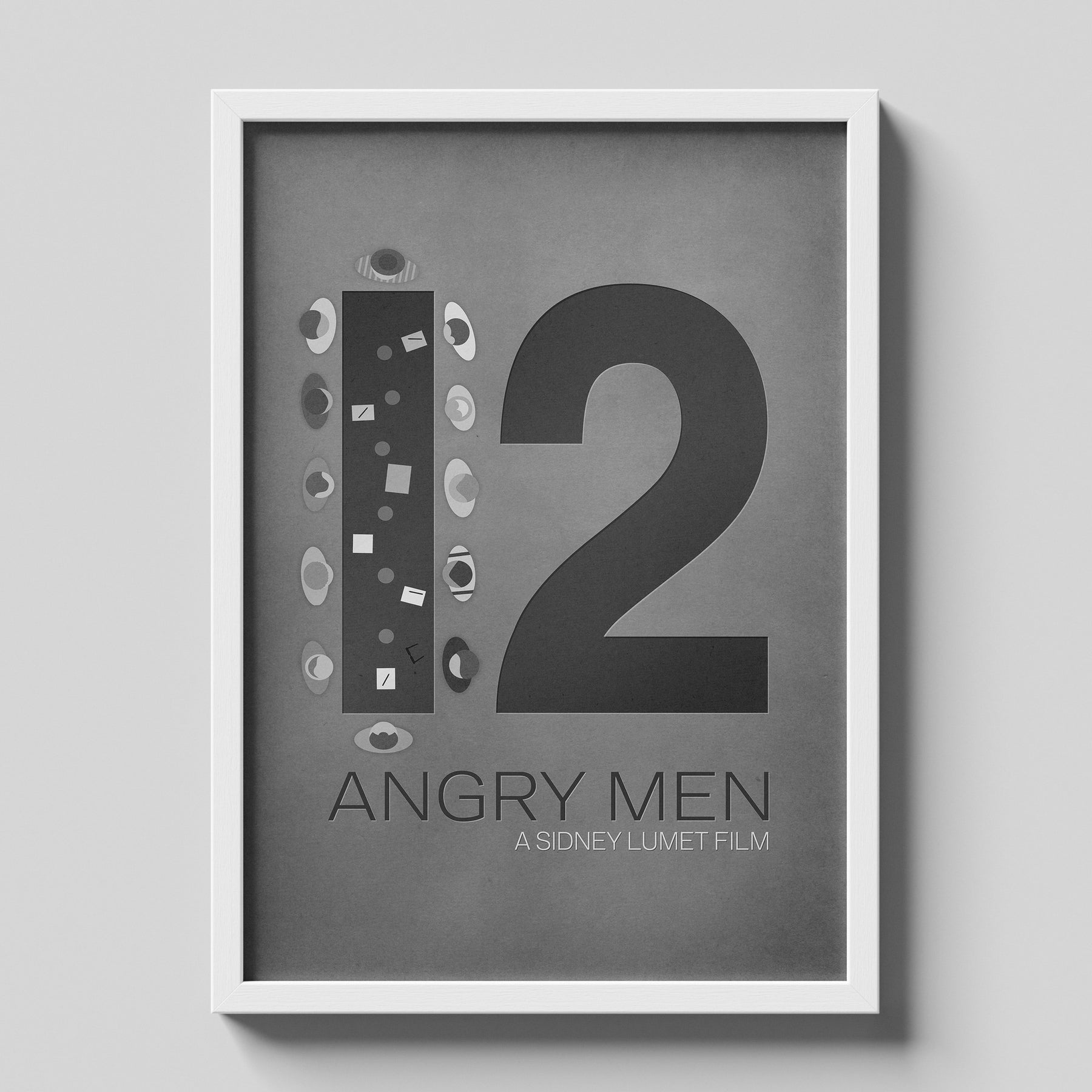 12 Angry Men Minimalist Jury Room Movie Poster